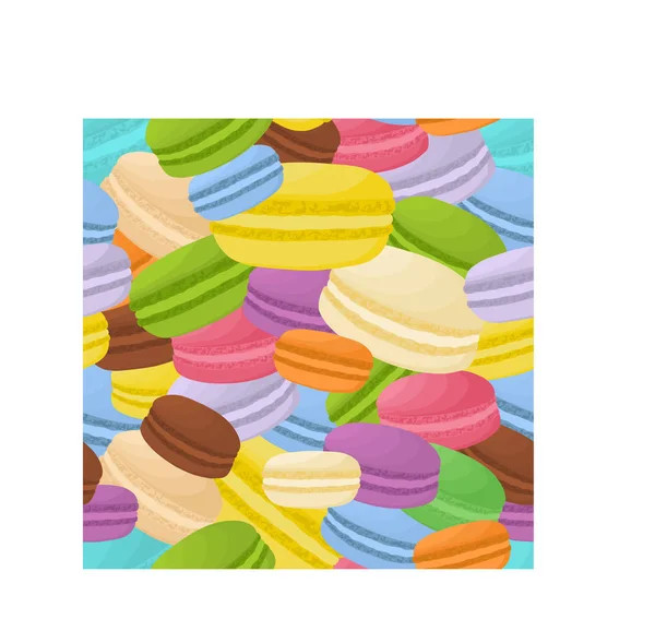 Logotipo da ilustração do ícone do vetor para macaroons coloridos da pilha — Vetor de Stock