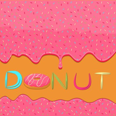 pembe çörek gıdalardan dökülen şurubu