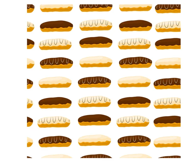 Icono vectorial ilustración logo para pastel eclair francés . — Archivo Imágenes Vectoriales