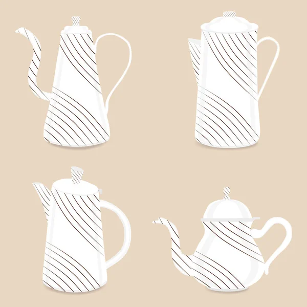 Abstrakte Vektor Illustration Logo für Keramik Teekanne — Stockvektor