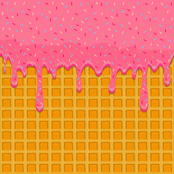 Tatlı w pembe sırlıdır damlama için vektör simge illüstrasyon logosu