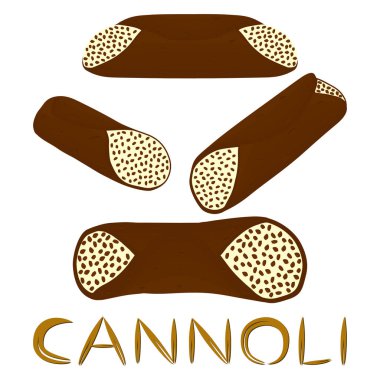 Vektör çizim için çeşitli tatlı waffle Sicilya tatlı c