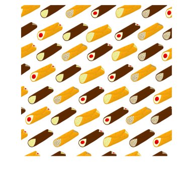 Vector illustration for various sweet waffles Sicilian dessert c clipart