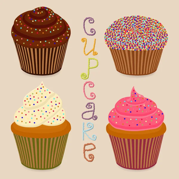 Logo de ilustración de icono de vector para cupcake de bayas enteras, dulce hom — Vector de stock