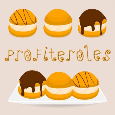 Ev yapımı tatlı puf kek profiterol