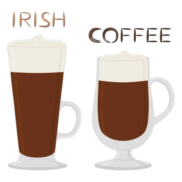 Kokteyl kremsi İrlandalı kahve köpüğü ile cam Kupası