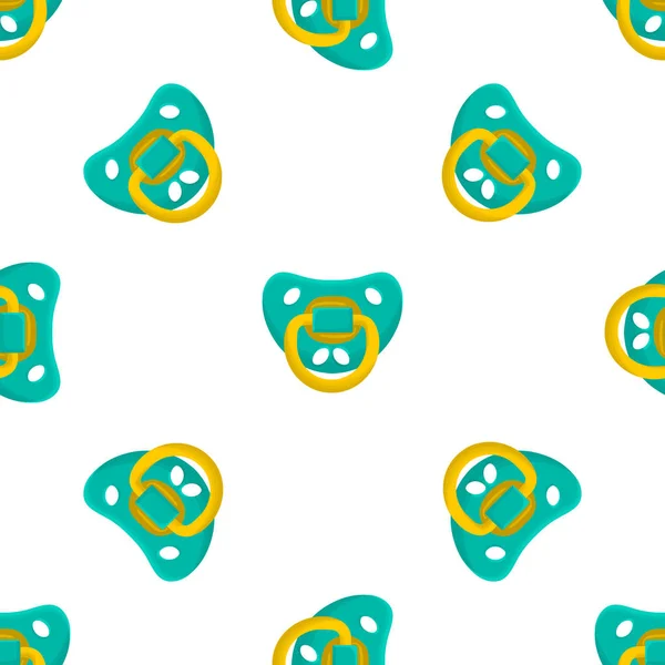 Illustration on theme seamless pattern baby pacifiers