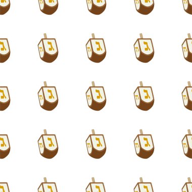 Tema büyük renkli desen dreidel İllüstrasyon