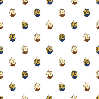 Tema büyük renkli desen dreidel İllüstrasyon