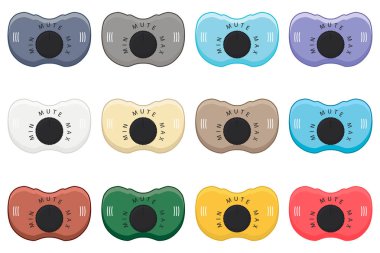 Tema üzerine resim büyük renkli set bebek emziği