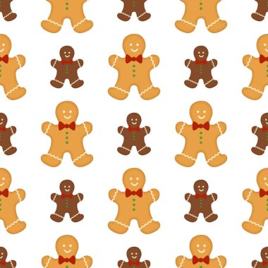 Big set identical gingerbread man, kit colorful pastry cookie