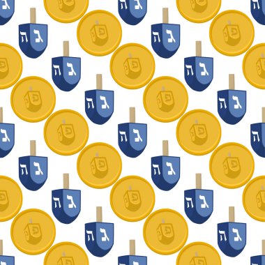 Tema büyük renkli desen Hanuka İllüstrasyon