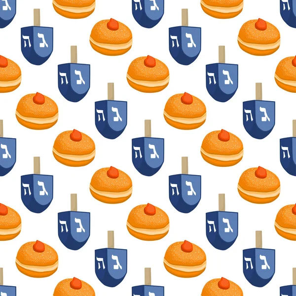 Ilustración sobre el tema patrón de color grande Hanukkah — Vector de stock