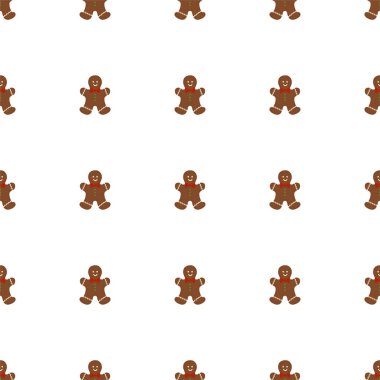 Big set identical gingerbread man, kit colorful pastry cookie