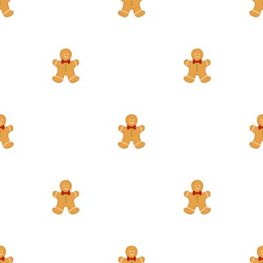 Big set identical gingerbread man, kit colorful pastry cookie