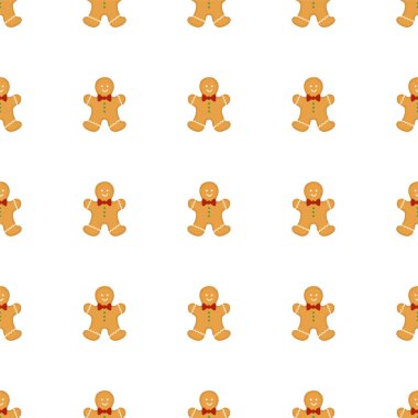 Big set identical gingerbread man, kit colorful pastry cookie