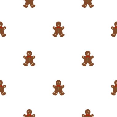 Big set identical gingerbread man, kit colorful pastry cookie