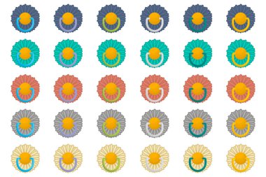 Tema üzerine resim büyük renkli set bebek emziği