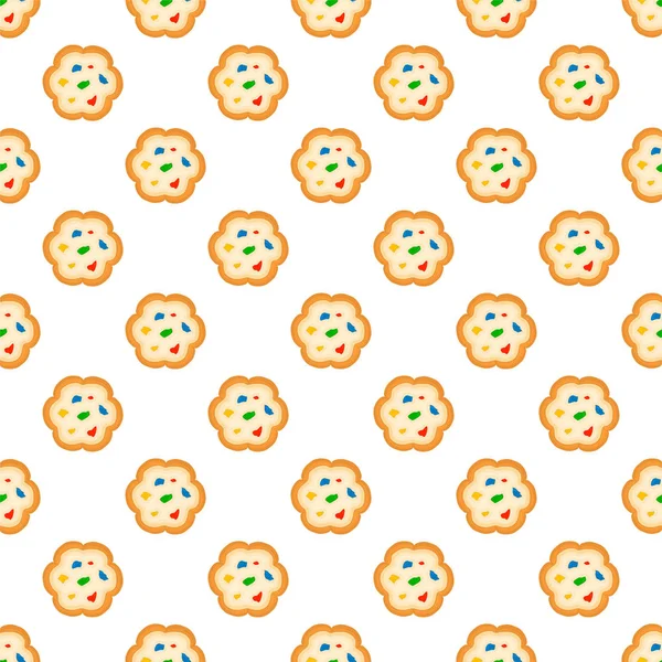 Illustratie op thema grote set identieke koekje, kit kleurrijke pa — Stockvector