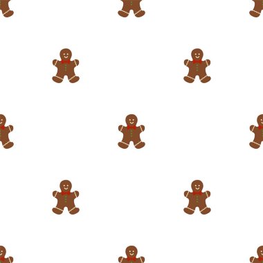 Big set identical gingerbread man, kit colorful pastry cookie
