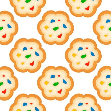 Tema üzerine resim büyük set özdeş bisküvi, kit renkli pa