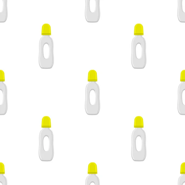 Kit babymelk in heldere fles met rubberen fopspeen — Stockvector