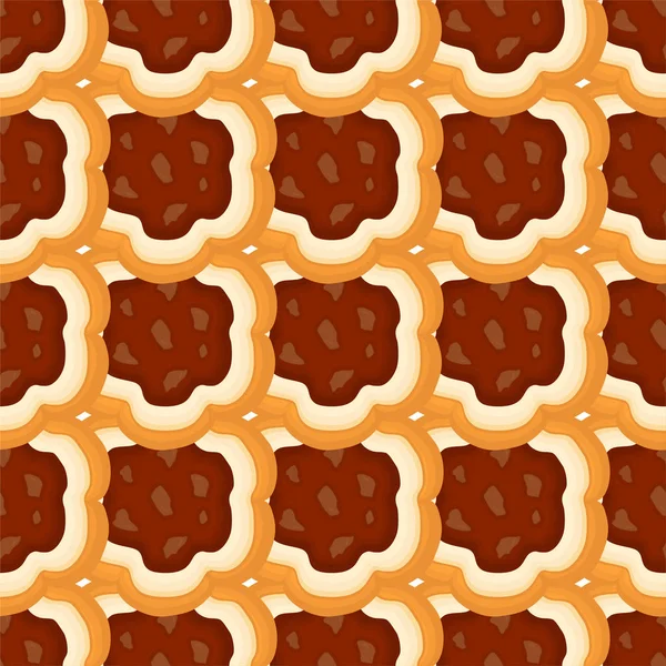 Ilustração sobre tema grande conjunto idêntico biscoito, kit colorido pa —  Vetores de Stock