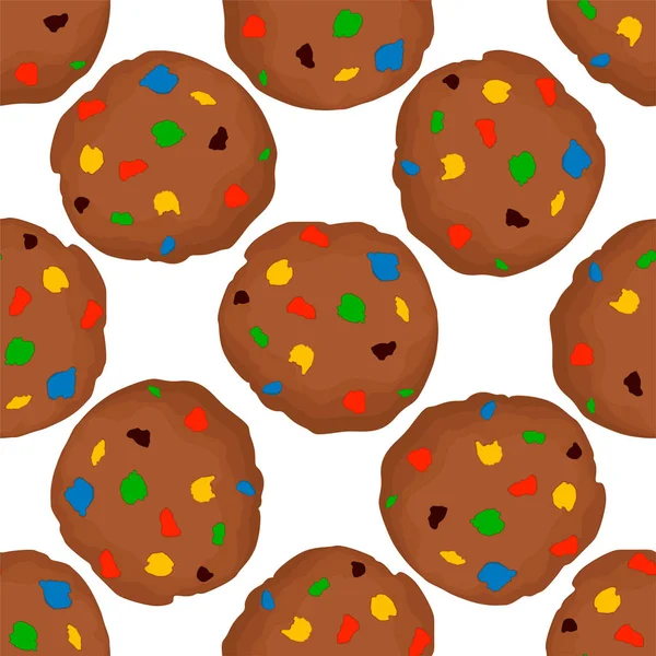 Иллюстрация на тему большой набор одинаковых печенье, комплект красочные папа — стоковый вектор