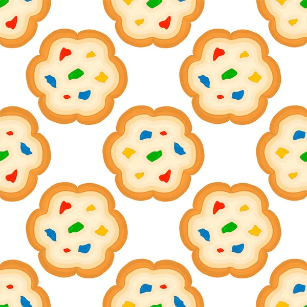 Illustration Sur Thème Grand Ensemble Biscuit Identique Kit Biscuit Pâtissier — Image vectorielle