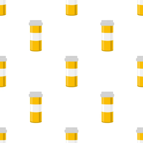 插图上的主题大彩色设置不同类型的药丸内关闭罐 药丸模式由质量控制封闭的收集罐组成 打开塑料罐 用于饮料实验室药丸 — 图库矢量图片