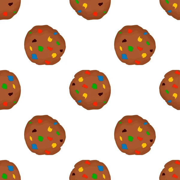 Ілюстрація Тему Великого Набору Ідентичного Печива Набір Барвистих Тістечок Печиво — стоковий вектор