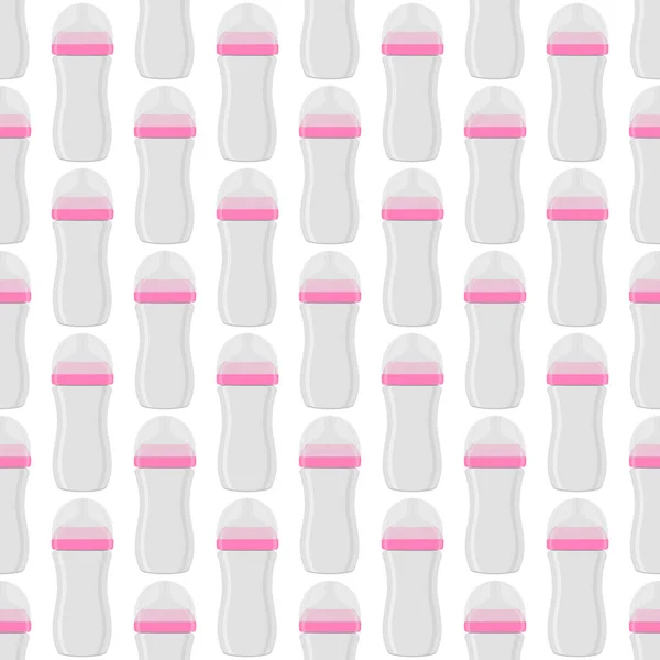 ゴム製ペースメーカー付きクリアボトルのテーマカラーキットベビーミルクのイラスト 新生児 良いペースメーカーへのコレクションで構成されるベビーミルクボトル 牛乳瓶の中のパシファーそれはベビーケア機器 — ストックベクタ