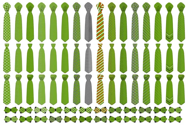 Tema Üzerinde Illustration Büyük Renkli Set Kravatlar Farklı Türleri Bow — Stok Vektör