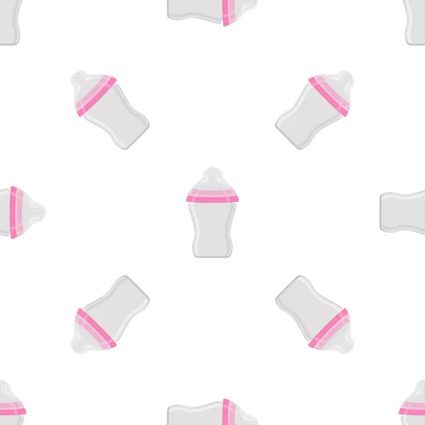 Illustration Sur Kit Couleur Thème Lait Bébé Biberon Transparent Avec — Image vectorielle