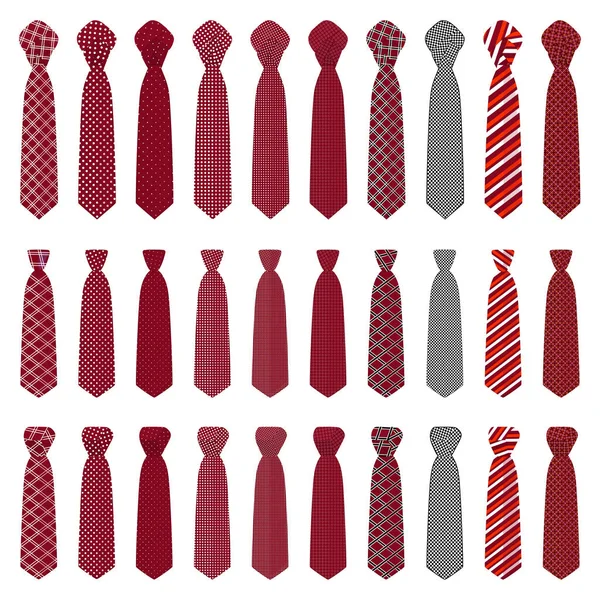 Ilustración Sobre Tema Grande Conjunto Lazos Diferentes Tipos Corbatas Varios — Archivo Imágenes Vectoriales