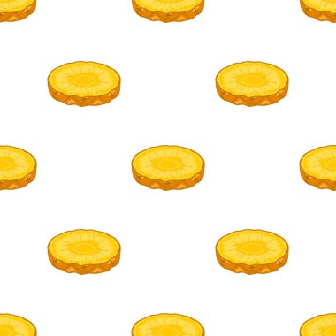 Tema üzerine resim büyük renkli dikişsiz ananas, fok balığı için parlak meyve deseni. Güzel, pürüzsüz, tekrarlayan ananasla oluşan meyve deseni. Basit renkli desenli, dikişsiz ananas..