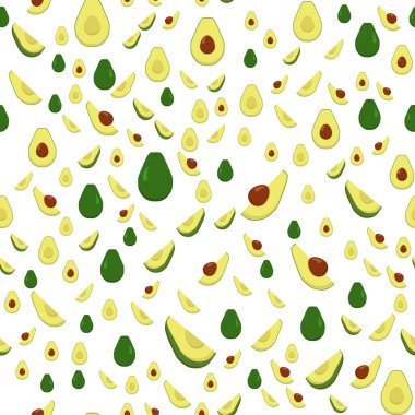 Tema üzerine resim. Büyük, renksiz avokado, fok balığı için parlak meyve deseni. Güzel, pürüzsüz, tekrar eden avokadodan oluşan meyve deseni. Kusursuz avokadodan basit renkli desenli meyve..