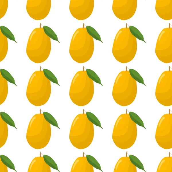 Ilustração Tema Grande Kumquat Sem Costura Colorido Padrão Fruta Brilhante — Vetor de Stock