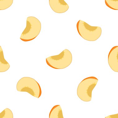 Tema üzerine resim büyük renkli dikişsiz kayısı, fok balığı için parlak meyve deseni. Güzel, pürüzsüz, tekrar eden kayısıdan oluşan meyve deseni. Dikensiz kayısıdan basit renkli desenli meyve..