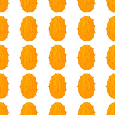 Tema üzerine resim büyük renkli dikişsiz kiwano, fok balığı için parlak meyve deseni. Güzel, pürüzsüz, tekrarlayan kiwano 'dan oluşan meyve deseni. Kusursuz yumuşak kiwanodan basit renkli desenli meyve.