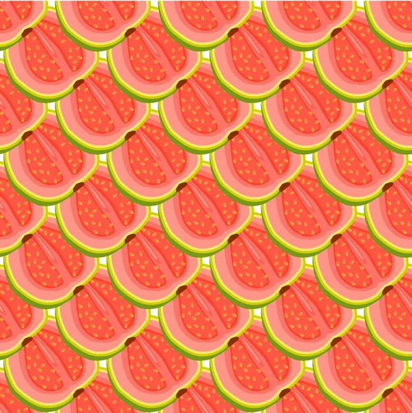 Tema Üzerine Resim Büyük Renksiz Guava Fok Balığı Için Parlak — Stok Vektör
