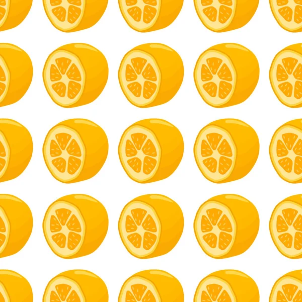 Illustration Sur Thème Grand Kumquat Sans Couture Couleur Motif Fruits — Image vectorielle