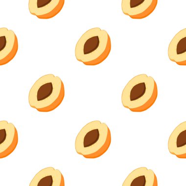 Tema üzerine resim büyük renkli dikişsiz kayısı, fok balığı için parlak meyve deseni. Güzel, pürüzsüz, tekrar eden kayısıdan oluşan meyve deseni. Dikensiz kayısıdan basit renkli desenli meyve..