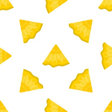 Tema üzerine resim büyük renkli dikişsiz ananas, fok balığı için parlak meyve deseni. Güzel, pürüzsüz, tekrarlayan ananasla oluşan meyve deseni. Basit renkli desenli, dikişsiz ananas..