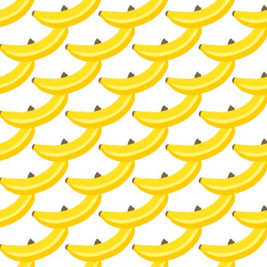 Tema üzerine resim, büyük, renksiz muz, fok balığı için parlak meyve deseni. Güzel, pürüzsüz tekrar eden muzdan oluşan meyve deseni. Kusursuz muzdan basit renkli desenli meyve.