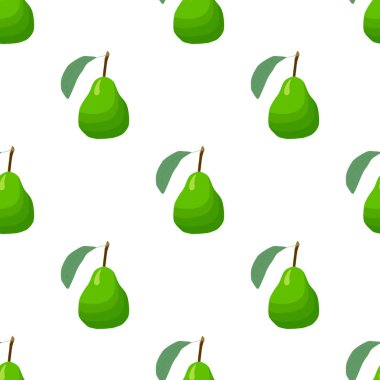 Tema üzerine resim büyük renkli dikişsiz armut, fok balığı için parlak meyve deseni. Güzel, pürüzsüz armuttan oluşan meyve deseni. Kusursuz armuttan basit renkli desenli meyve.