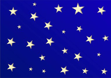 Peri yıldızlı gökyüzü illüstrasyon