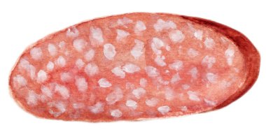 Yiyecek ve atıştırmalıkların suluboya çizimleri