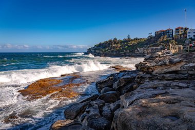 Güzel sahil ve deniz manzarası 