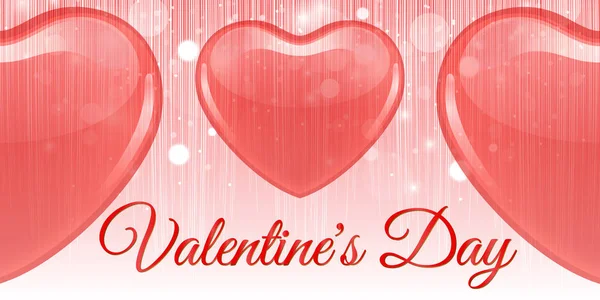 Creative red heart banner design valentine day — Stock Vector